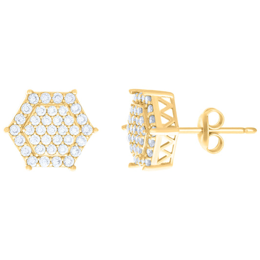 10Kt Gold Cz Earrings