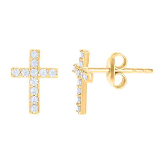 10Kt Gold Cz Earrings