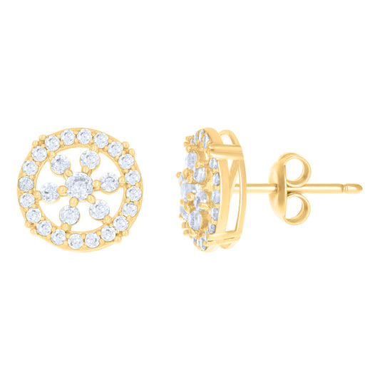 10Kt Gold Cz Earrings