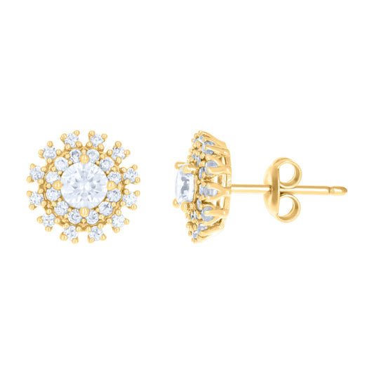 10Kt Gold Cz Earrings