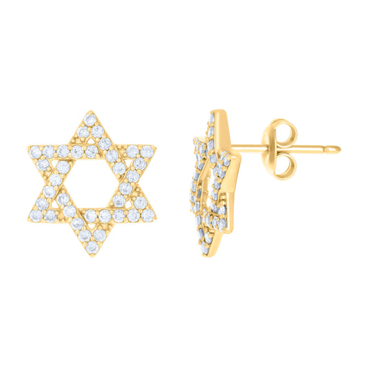 10Kt Gold Cz Earrings