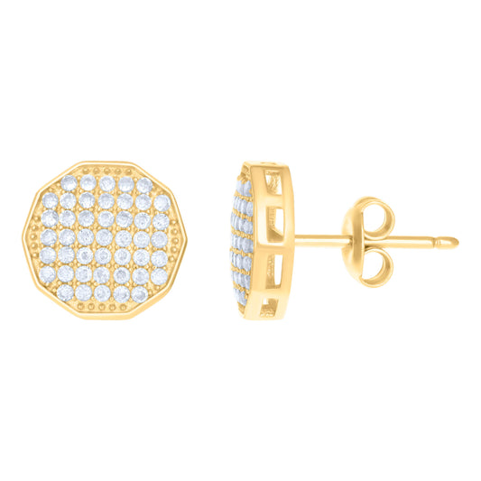 10Kt Gold Cz Earrings
