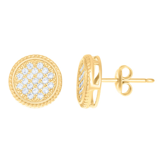 10Kt Gold Cz Earrings