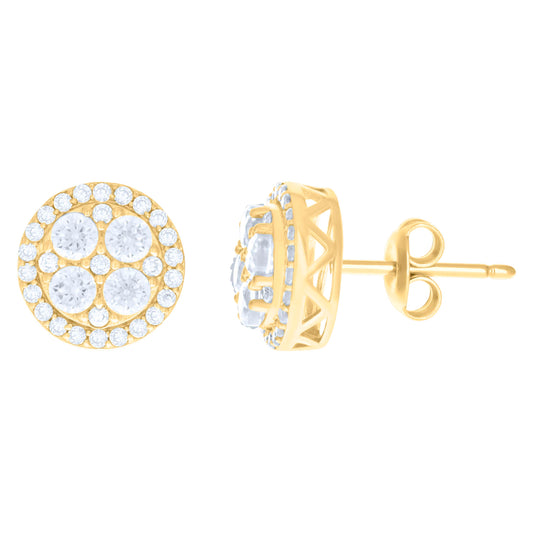 10Kt Gold Cz Earrings