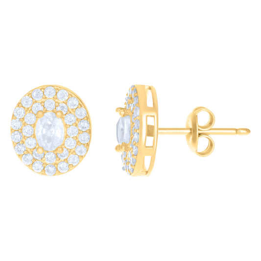 10Kt Gold Cz Earrings