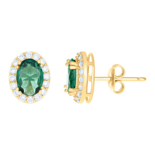 10Kt Gold Cz Earrings