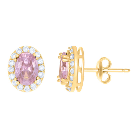 10Kt Gold Cz Earrings