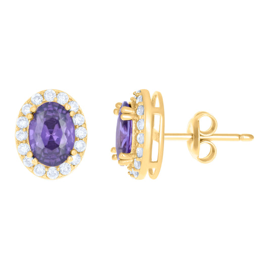 10Kt Gold Cz Earrings