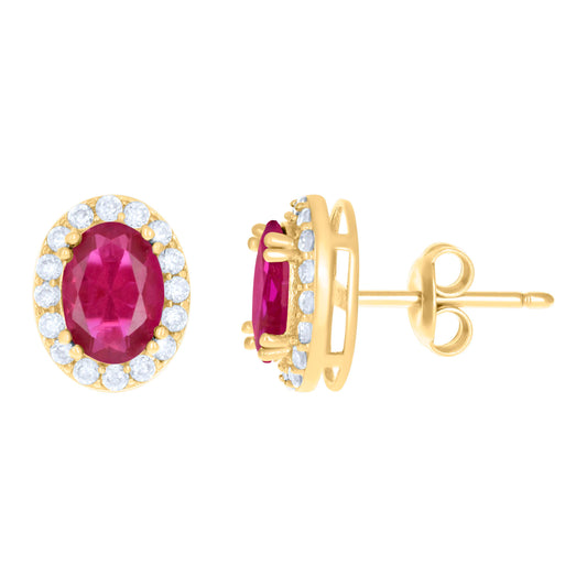 10Kt Gold Cz Earrings