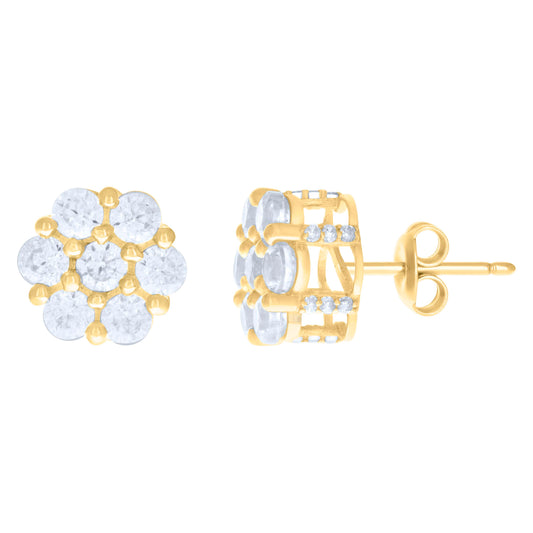 10Kt Gold Cz Earrings