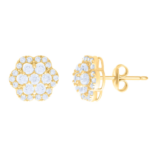 10Kt Gold Cz Earrings
