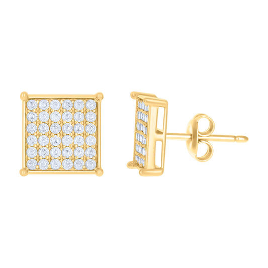 10Kt Gold Cz Earrings