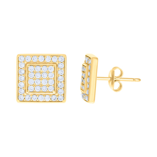 10Kt Gold Cz Earrings