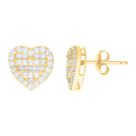 10Kt Gold Cz Earrings