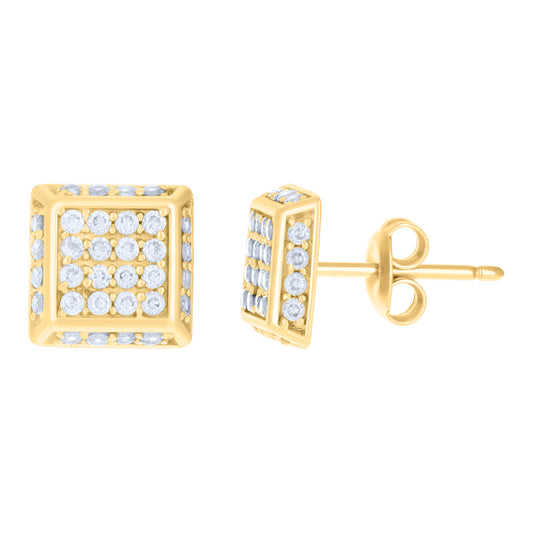10Kt Gold Cz Earrings