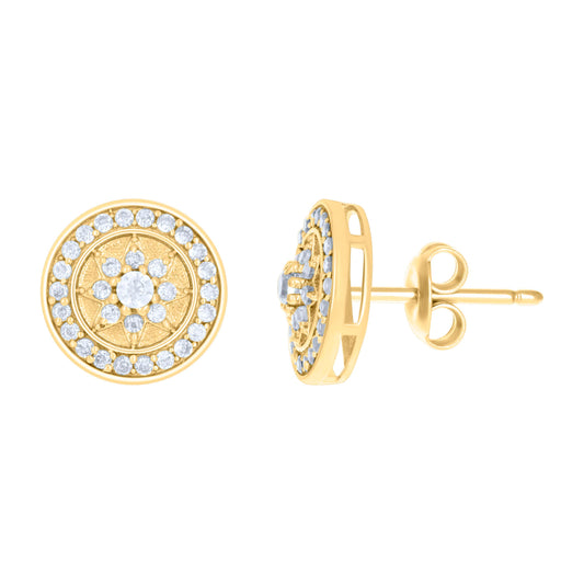 10Kt Gold Cz Earrings