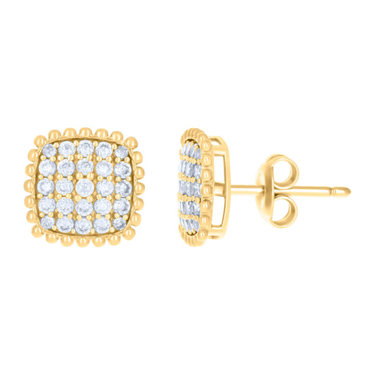 10Kt Gold Cz Earrings
