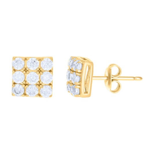 10Kt Gold Cz Earrings