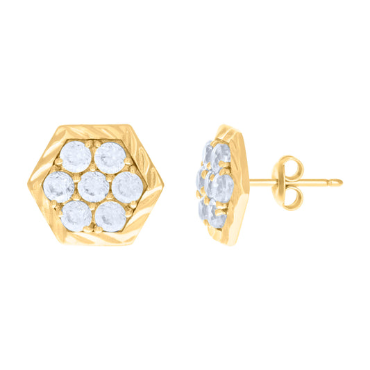 10Kt Gold Cz Earrings