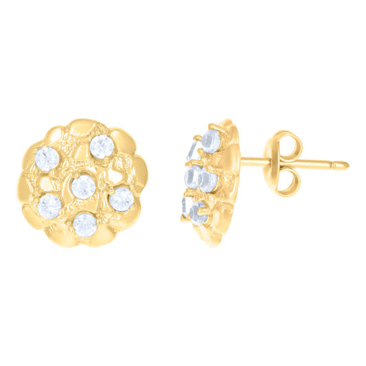 10Kt Gold Cz Earrings