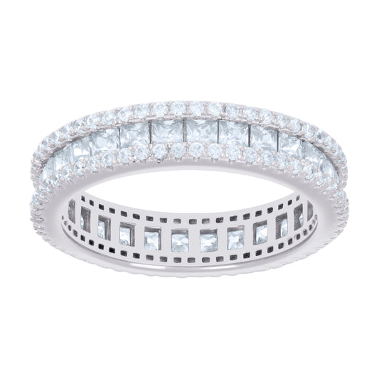 925 Sterling Silver Cz Ring S6
