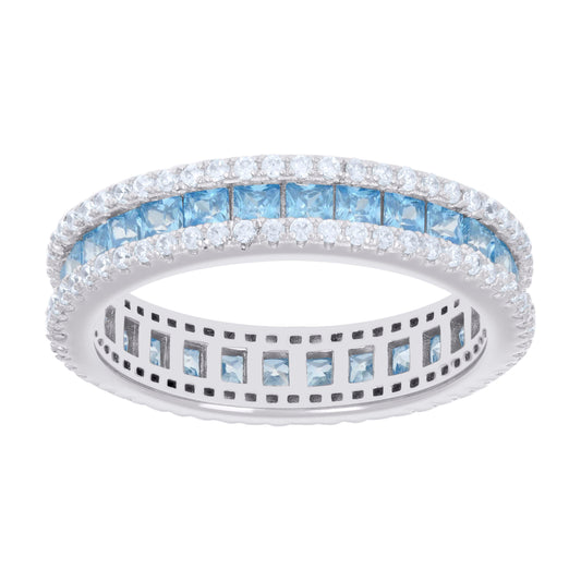 925 Sterling Silver Cz Ring S6