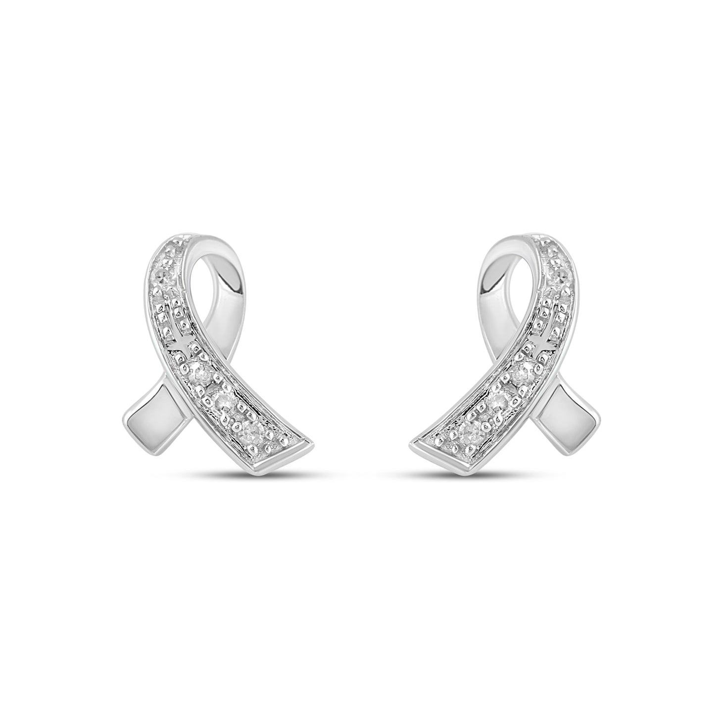 925 SS 0.03CT D- EARRINGS