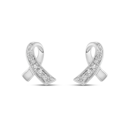 925 SS 0.03CT D- EARRINGS