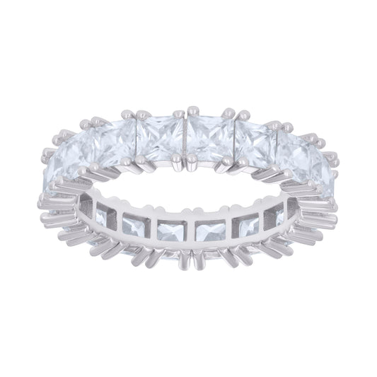 925 Sterling Silver Cz Ring S6