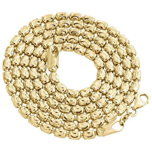 10kt Yellow Gold Barrel Chain 2.9mm 22 To 30 Inches