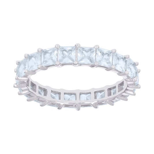 925 Sterling Silver Cz Ring S6