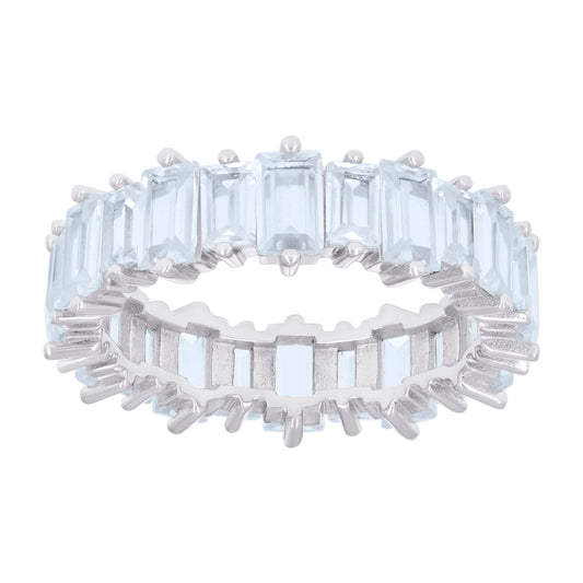 925 Sterling Silver Cz Ring S7