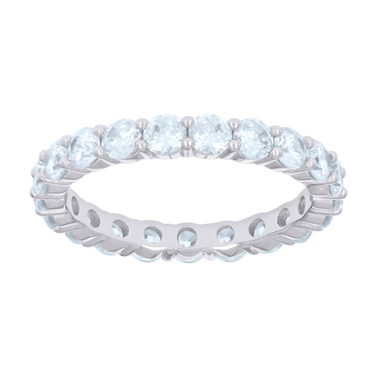 925 Sterling Silver Cz Ring S6