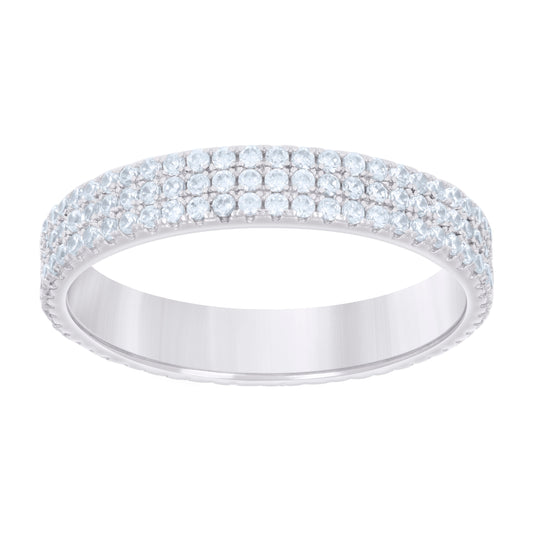 925 Sterling Silver Cz Ring S6