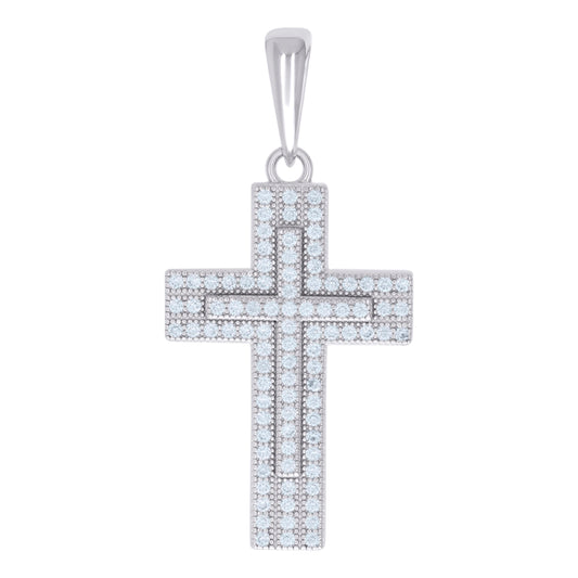 925 Sterling Silver 0.57Ctw Moissanite Pendant