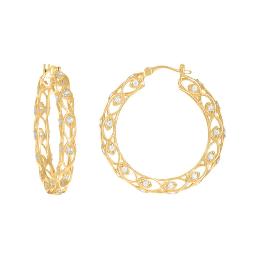 10Kt Gold Cz Earrings