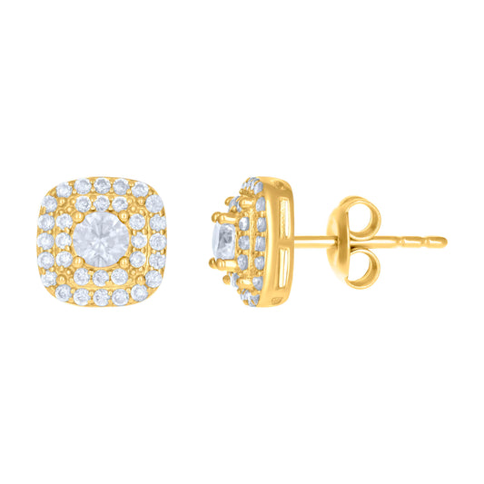 10Kt Gold Cz Earrings