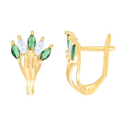 10Kt Gold Cz Earrings