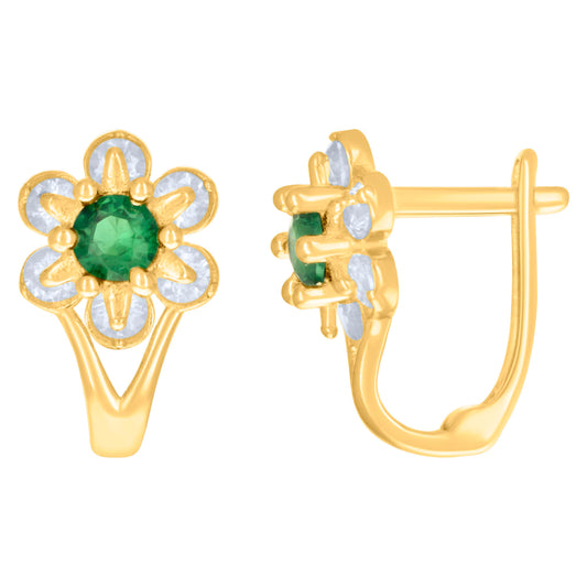 10Kt Gold Cz Earrings
