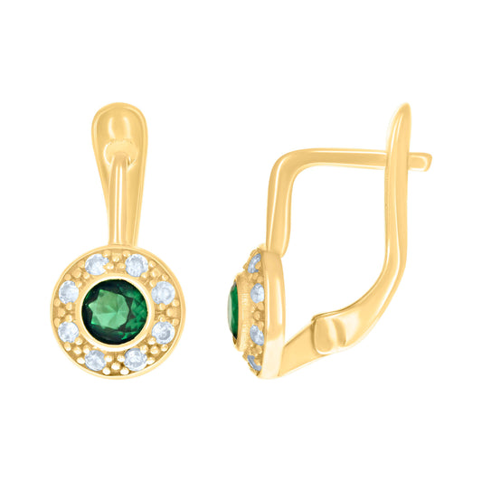 10Kt Gold Cz Earrings