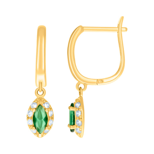 10Kt Gold Cz Earrings