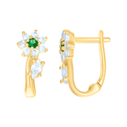 10Kt Gold Cz Earrings