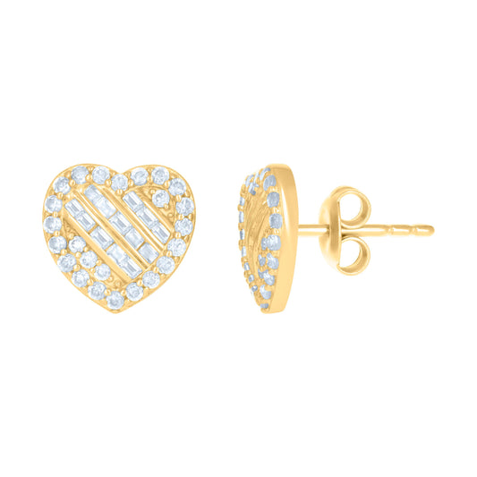 10Kt Gold Cz Earrings