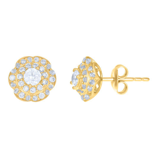 10Kt Gold Cz Earrings