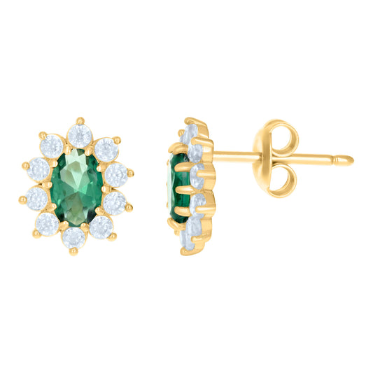 10Kt Gold Cz Earrings