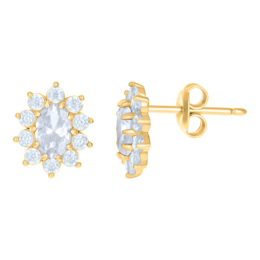 10Kt Gold Cz Earrings