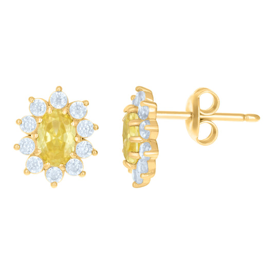 10Kt Gold Cz Earrings
