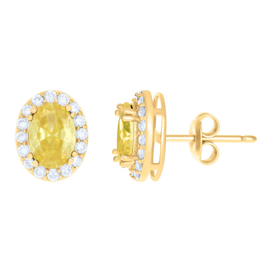 10Kt Gold Cz Earrings