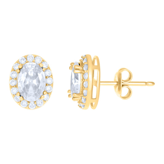 10Kt Gold Cz Earrings