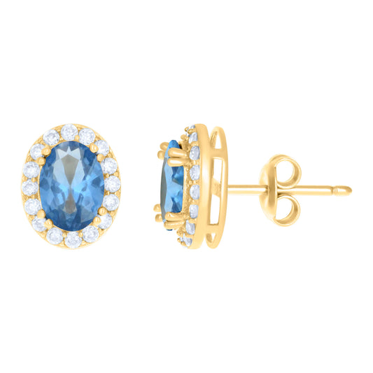 10Kt Gold Cz Earrings